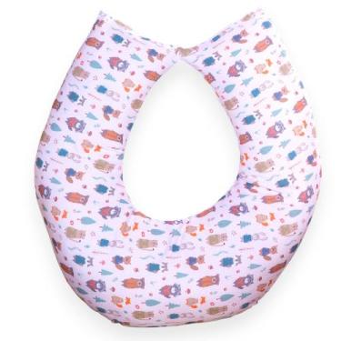 Imagem de Almofada Amamentação para Bebê Menino Sublimada - Carinha de Anjo, Bos