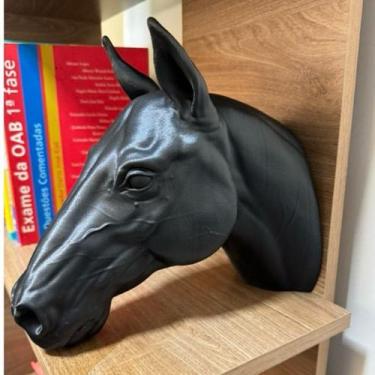 Imagem de Cabeça de Cavalo 3D 22cm x 25cm O Detalhe Que Transforma o seu Ambient