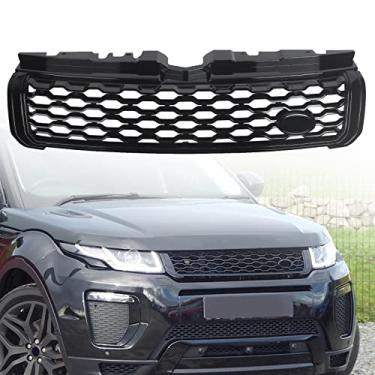 Imagem de FINMOKAL Adequado Para Range Rover Evoque 2012-2018 Full Gloss Grade Frontal Superior Dynamic Grill Preto
