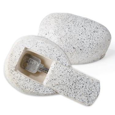 Imagem de SAFEFake Rock – Visual de pedra – Cofre oculto para armazenamento secreto ao ar livre para chaves, escondedor de chaves de pedra falsa para jardim ou quintal ao ar livre – 1 pacote