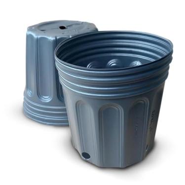 Imagem de 10 Vasos para Mudas de Plantas, 3,6 Litros, Plástico Flexível, Preto