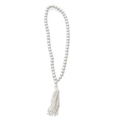 Imagem de Colar de mesa decorativo estilo japamala branco 65cm