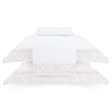 Imagem de Jogo Cama Queen 300 Fios Buddemeyer Bordado Aida Rose