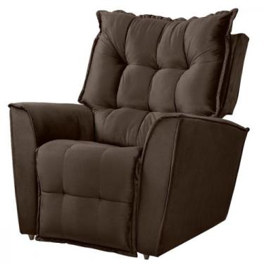 Imagem de Poltrona Do Papai Reclinável King Veludo Chocolate - Star Confort, Cho