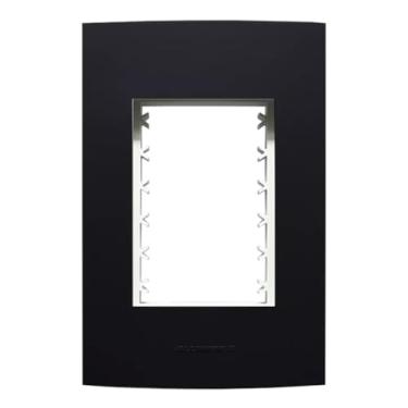 Imagem de Placa 4X2 com Suporte Para 3 Módulos Preto Ébano Inova Pro Class Alumbra