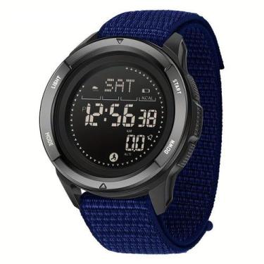 Imagem de Relógio Esportivo À Prova D'água,  com Pedômetro, Bússola - Sanda, Azu