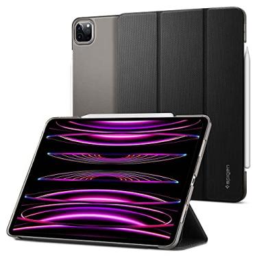 Imagem de Spigen Liquid Air Folio Projetado para iPad Pro 12,9 polegadas Case M2 M2 6ª geração (2022) / 5ª Geração (2021) - Preto