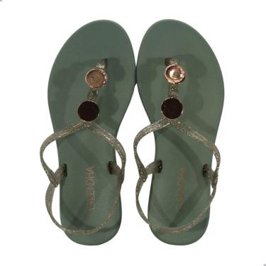 Imagem de Sandália Feminina Rasteira Grendha Acordes Verde Salvia