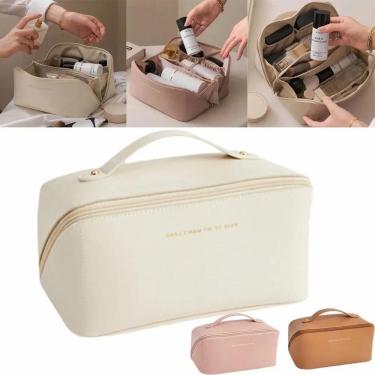 Imagem de Bolsa Necessaire Blogueirinha Organizador De Objetos Com Alça Multifuncional Portátil De Maquiagem
