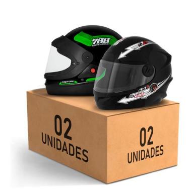 Imagem de Kit 2 Capacete Fechado Sport Moto 788 + Liberty 4 Kids Feminino Mascul