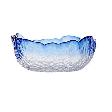 Imagem de WYUYIWH Tigelas de vidro verticais para cozinha, tigela de salada de frutas azuis transparentes, tigela de sopa, tigela de sopa, grande lavagem de chá para lanche, sobremesa