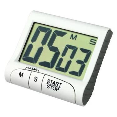 Imagem de Timer Digital De Cozinha C/ Imã - LCD 6,5 x 4 cm Weck