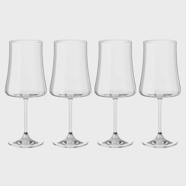Imagem de Taças de Vinho e Água Cristal 460ml Com Titânio Pleasure 4 peças - Haus Concept 56413/101-4