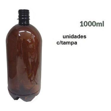 Imagem de Growler Ambar Pet 1 Litro Kit C 16 Unidades Envio Imediato - GSMCELL 