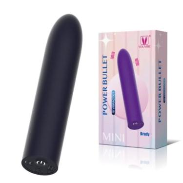 Imagem de Vibrador Power Bullet Brady 10 Vibrações Recarregável Prazer Rápido Orgasmo Intenso [PRETO]