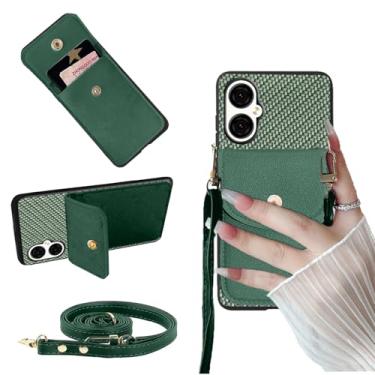 Imagem de Tuxiwei Capa para BLU G64 com suporte de cartão feminino, BLU G64 2024 Capa carteira | Couro PU com suporte para cartão de crédito, suporte, alça de cordão destacável, botões magnéticos transversais