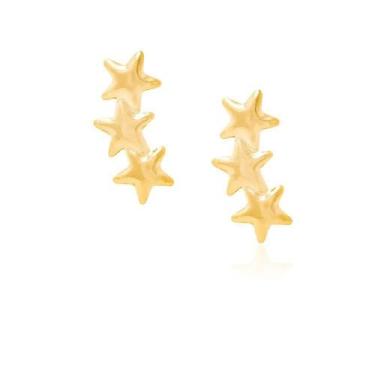 Imagem de Brinco Rommanel Tres Estrelas Lisa Segundo Furo 522270