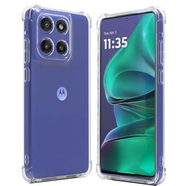 Imagem de Folmeikat Compatível com Moto G Stylus 5G 2025, capa protetora de borracha TPU flexível com absorção de choque, capa protetora para celular Moto Edge 60 Stylus 5G 17.0 cm transparente