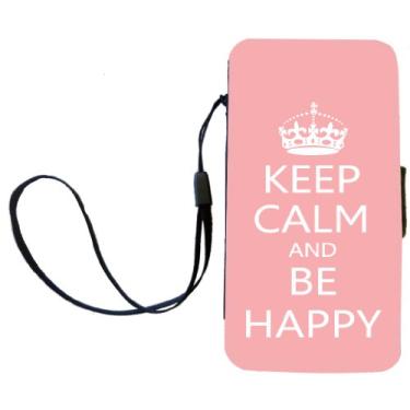 Imagem de Rikki Knight Capa carteira Keep Calm and Go Shopping rosa claro com aba magnética para Apple iPhone 4 e 4s
