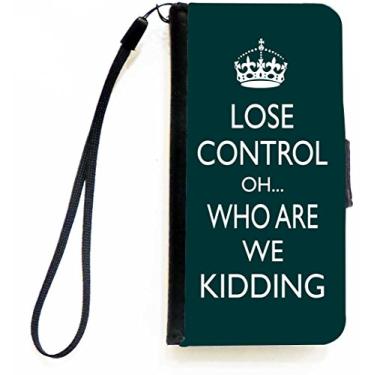 Imagem de Rikki Knight Keep Calm Oh. Who Are We Kidding Capa carteira flip de cor verde com aba magnética para Apple iPhone 5c