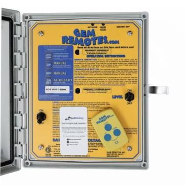 Imagem de Sistema de controle de elevação de barco sem fio Gem Remotes – durável, fácil de usar, controle remoto de qualidade premium para aplicações em docas e marítimas (Gem GR2A: elevação de dois motores,