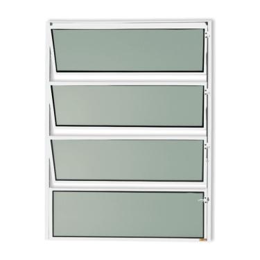 Imagem de Basculante Master Vidro Boreal 80cm X 100cm Brimak Branco