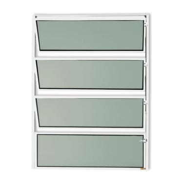 Imagem de Basculante Master Vidro Boreal 80cm X 80cm Brimak Branco