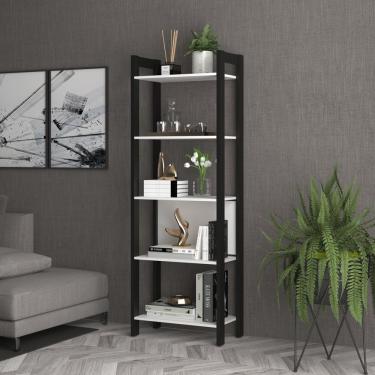 Imagem de Estante 5 Prateleiras Haia Yescasa Preto/Branco