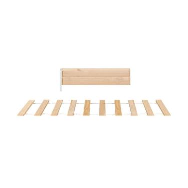 Imagem de Kit Estrado Com Grade Para Cama Club House Wood Casatema Branco/Natural