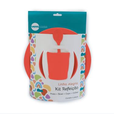 Imagem de Kit Refeição Infantil Vem Coral Linha Alegria