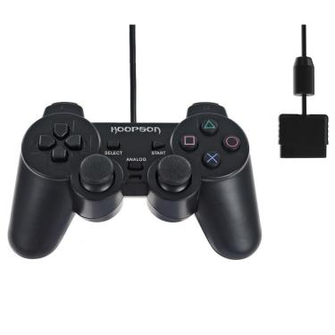 Imagem de Controle Joystick Dualshock Para PS2 Hoopson Preto