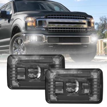 Imagem de Luzes de neblina LED compatíveis com luz de neblina de LED 2015-2020 Ford F150 com luz de neblina diurna DRL