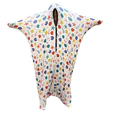 Imagem de Meias sensoriais elásticas, meias elásticas de corpo inteiro, meias de compressão elásticas para autismo, terapia calmante para crianças/adultos(Ocean White,S/Small)