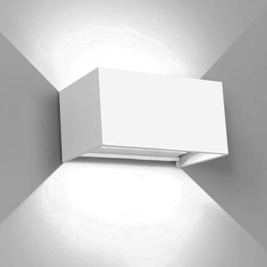 Imagem de Kawell Luminária De Parede Moderna 24W Com Ângulo Feixe Ajustável Para Cima E Baixo, Lâmpada Alumínio Áreas Internas Externas, À Prova D'Água Ip65 Quarto, Banheiro, Corredor, Sala Estar, Escadas, Br