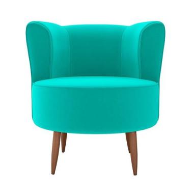 Imagem de Poltrona Savana Veludo Verde Água - Modern