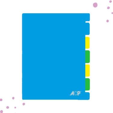 Imagem de Capa e Contracapa C/5 Divisórias ACP Para Caderno Universitário Flex C