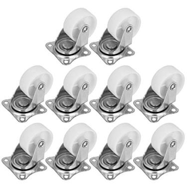Imagem de PP Branco PP Universal Casters 10pcs Smooth Rolling for Furniture Bookshelf Livros Baby Childra