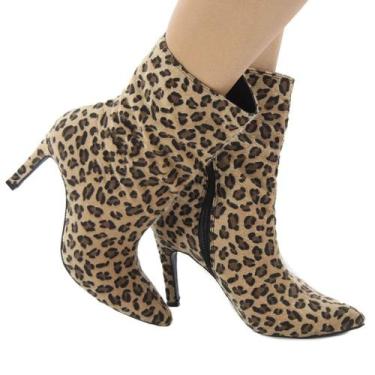 Imagem de Bota de cano médio salto fino animal print - JULIA MORENA, Onça