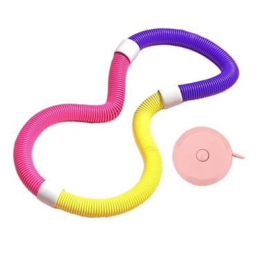 Imagem de UGPLM Equipamento de ginástica com peso, portátil, dobrável, para ambientes internos e externos, em PVC, para exercícios esportivos, para viagens, para, Rosa Amarelo 1.3kg
