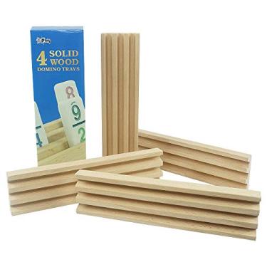 Imagem de Conjunto de 4 suportes de dominó de madeira Pureplay para azulejos Domino