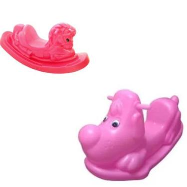 Imagem de Gangorra em forma de cavalo e gangorra de cachorrinho  Espaços recreat