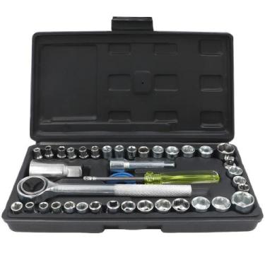 Imagem de Jogo De Soquete Sextavado Enc 1/4 E 3/8Pol 40 Pçs - Bomvink