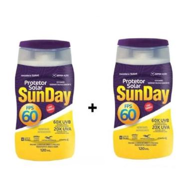 Imagem de Kit 2 protetor solar fator 60fps sunday creme 120ml