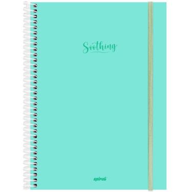 Imagem de Caderno universitário capa polipropileno 10x1 160 folhas Soothing Verde Spiral 2228488