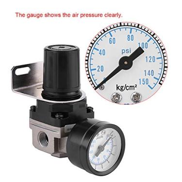 Imagem de Eujgoov Regulador de Pressão de Ar Pneumático Válvula de Compressor de Ar Ajustável Com Conector G1/4 0,05-0.85MPa Faixa para Controle Estável da Linha de Suprimento de