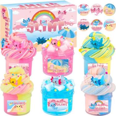 Imagem de Kit de lodo WUJYLY Axolotl Cloud Butter Clear com pingentes 360 ml