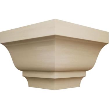Imagem de 2 1/40.6 cm P x 7.6 cm A WM49 Americraft Solid Hardwood Stain Grade TrimPro Crown Molding Outside Corner, Poplar (Matches Moulding MLDW01X04WM49PO)