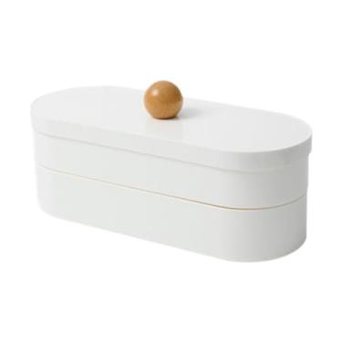 Imagem de Ysyqkn Organizador de Joias, Recipiente, Caixa de Armazenamento de Grampos de Cabelo, Branco