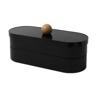 Imagem de Ysyqkn Organizador de Joias, Recipiente, Caixa de Armazenamento de Grampos de Cabelo, Preto