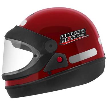 Imagem de Capacete Fechado Automatic Classic Mixs, VERMELHO, 56